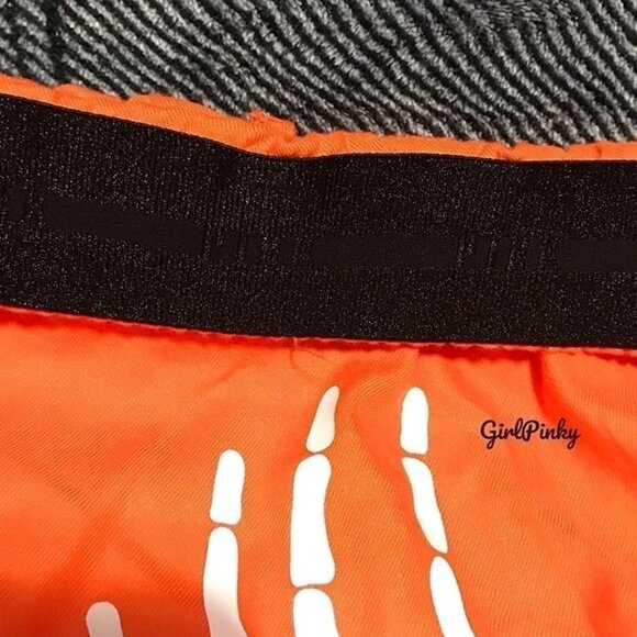 victoria secrets PINK PJ FLANNEL PANTS “HANDSIE” HALOGEN ORANGE SIZE LARGE - Picture 6 of 9